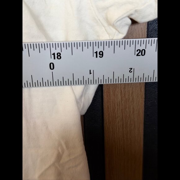 Ksubi T Shirt Large Womens White / Ivory Short Sleeve Logo Cross Cut Out - Picture 3 of 8